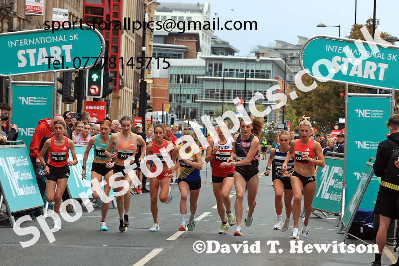 Elite Womens 5k, AJ Bell Great North 5k. Photo: David T. Hewitson/Sports for All Pics